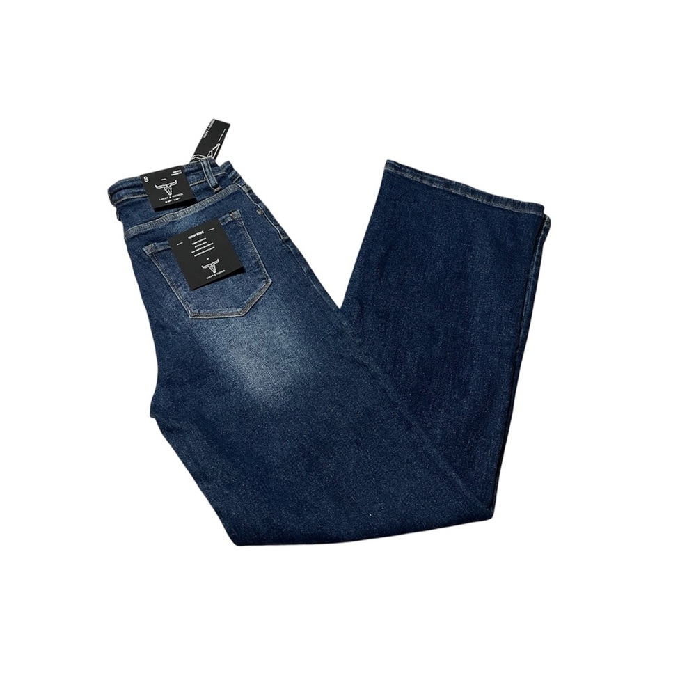 Lucky & Blessed High Rise Women's Jeans - Dark Blue Wash